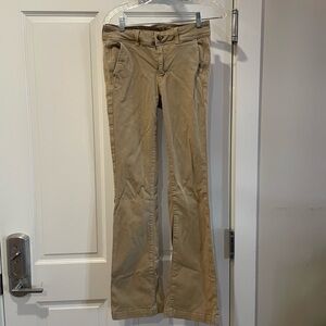 American Eagle Outfitters Beige Stretch Pants size 8 X-long